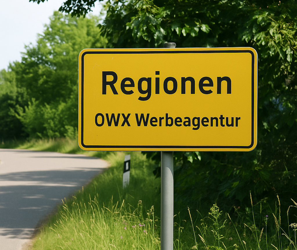 OWX Werbeagentur Regionen Deutschland Ortsschild